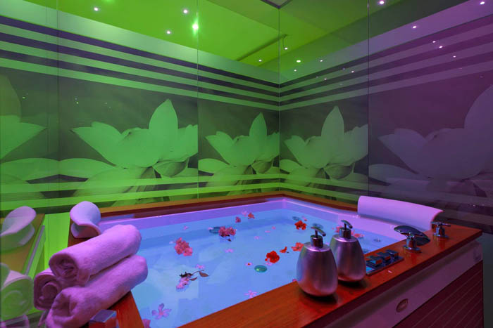 Spa suite with a sea view