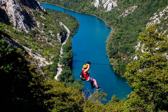 Zipline Rafting Cetina